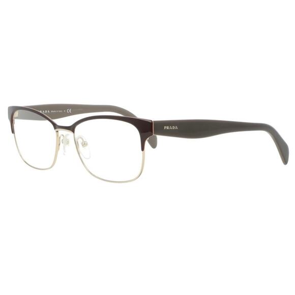 PRADA Maroon & Gold PR 65RV 53 x 16 Lightweight Women’s Designer Eye Glasses - Picture 1 of 12